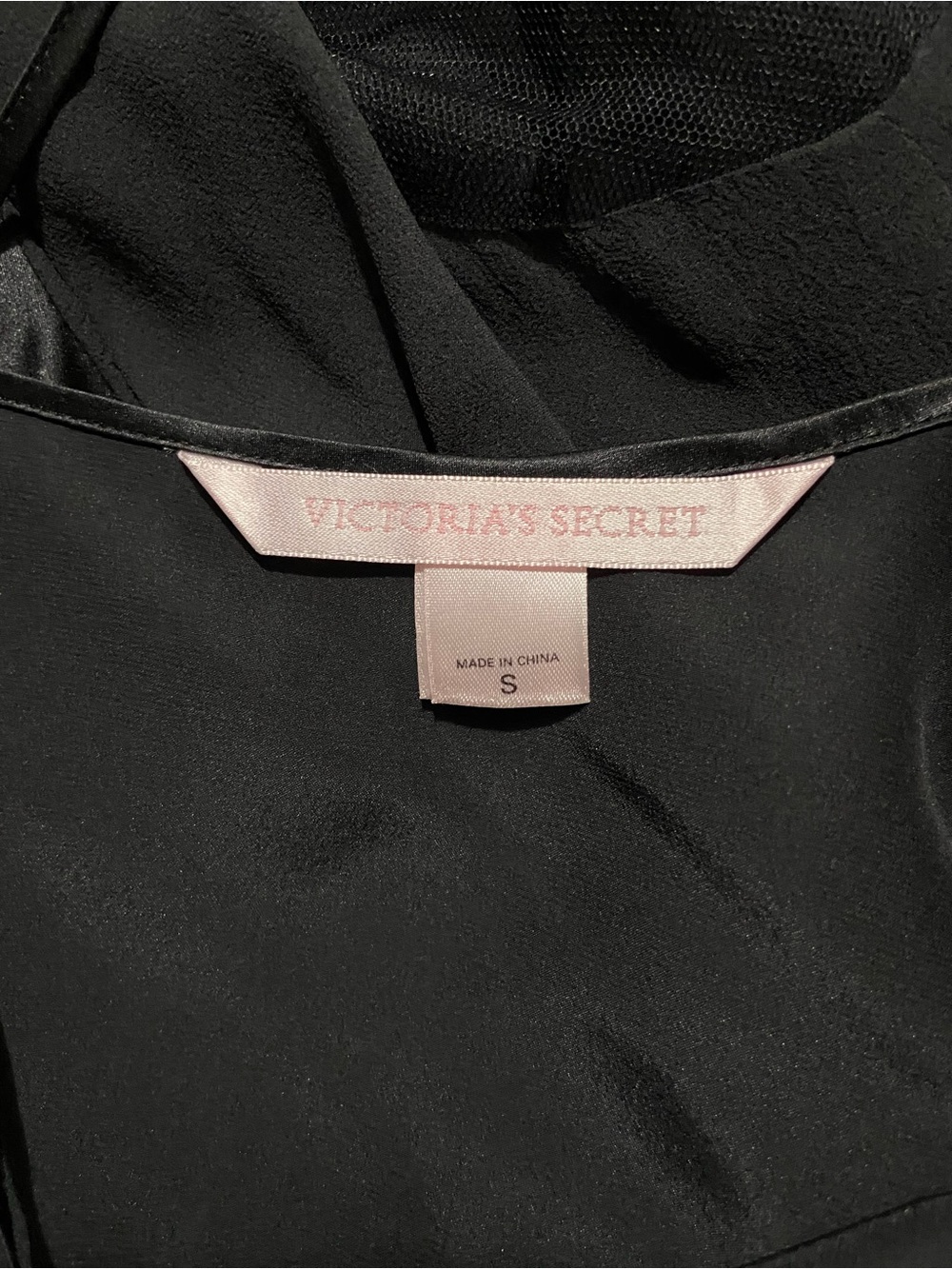 Victoria’s Secret Black Archive Sheer Plunge Slip Dress Sz Small - Picture 14 of 15
